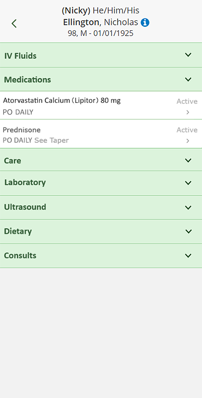 screenshot of MEDITECH Expanse
